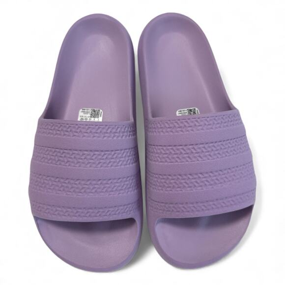 Adidas Adilette Ayoon Slides Women's Purple 3-Stripes Trefoil Logo Sandal SZ860 - Picture 6 of 10
